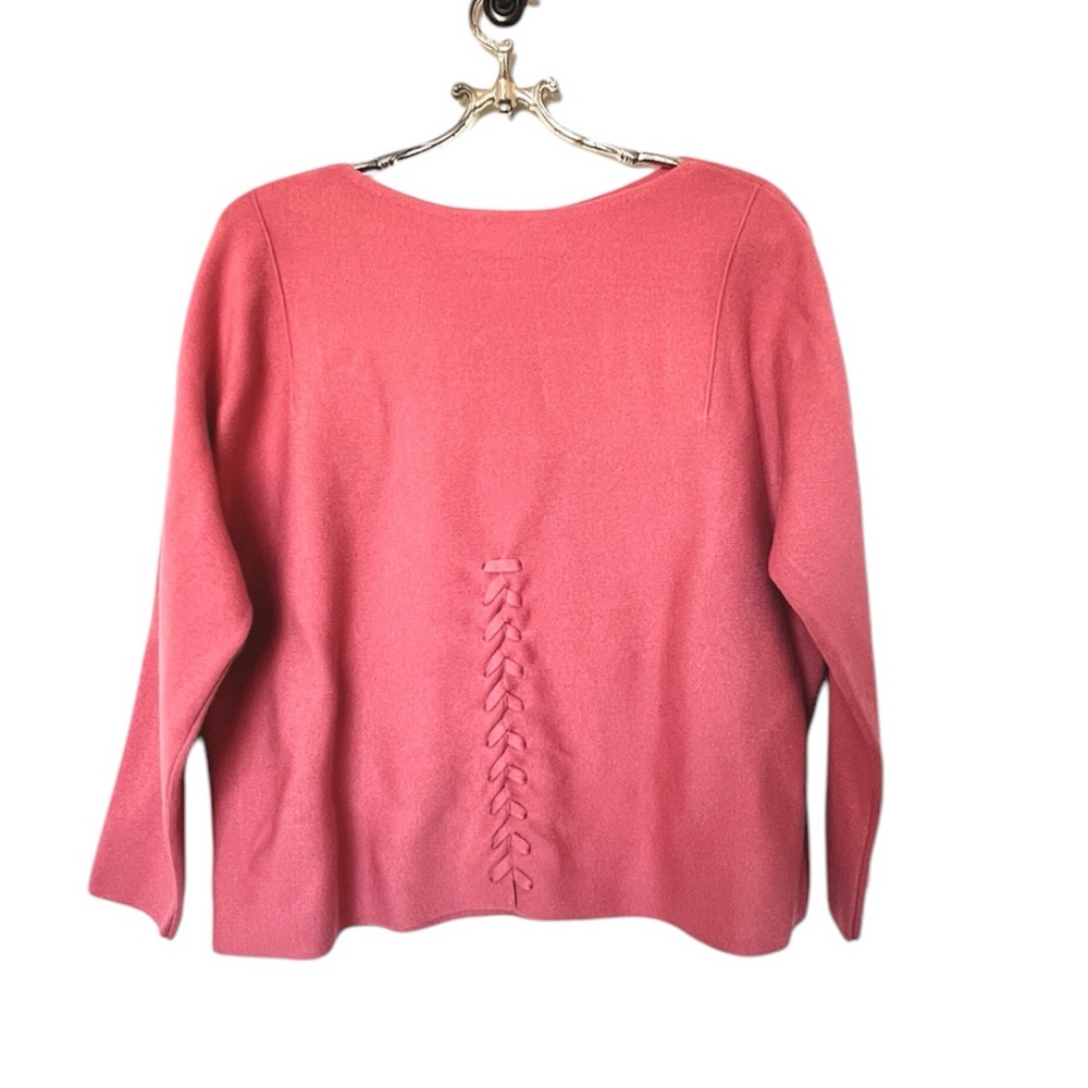 J Jill Pink/Salmon Long Sleeve Sweater Size MP